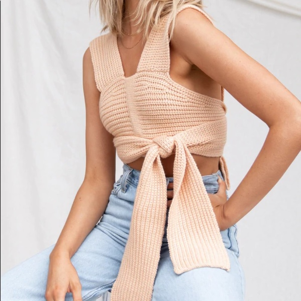 Runway Scout Evie knit top | Peach